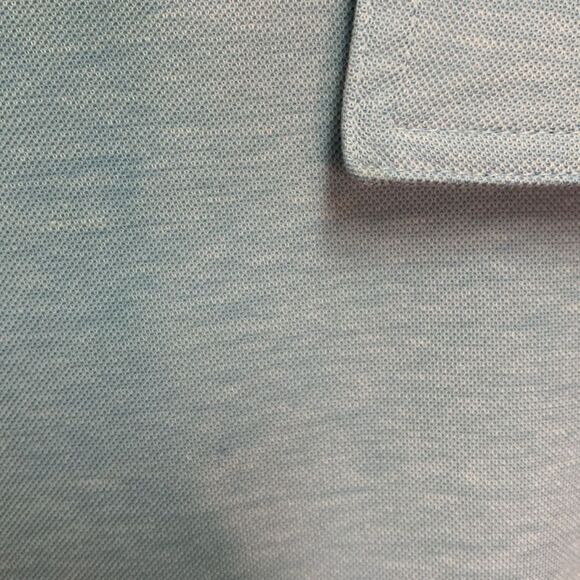 Travis Mathew Blue Heathered Pima Cotton Blend Short Sleeve Polo Shirt Size L - Picture 10 of 14